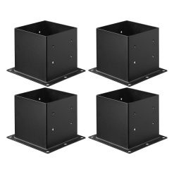 4x4 Post Base Heavy Duty Carbon Steel Brackets, 92x92mm