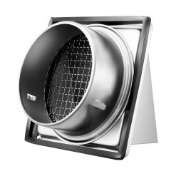 97mm Square Stainless Steel Wall Vent with Protective Screen