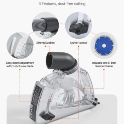 Alternative view of 125mm Angle Grinder Dust Shroud Kit with Diamond Wheel