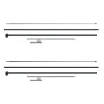 Feather Flag Pole Kit 12.7 ft, 2 Pack Swooper