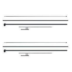 Feather Flag Pole Kit, 2 Packs Swooper Flag Pole 12.7 ft, Sign Flag Poles for Business Advertising Flags Outdoor, with Ground Stakes and A Carrying Bag (Flag Not Included)