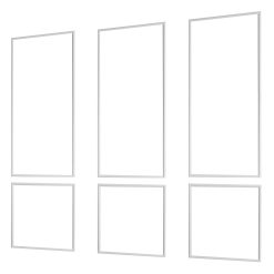 Wainscoting Panels Kit 3 Pack, Polystyrene, White