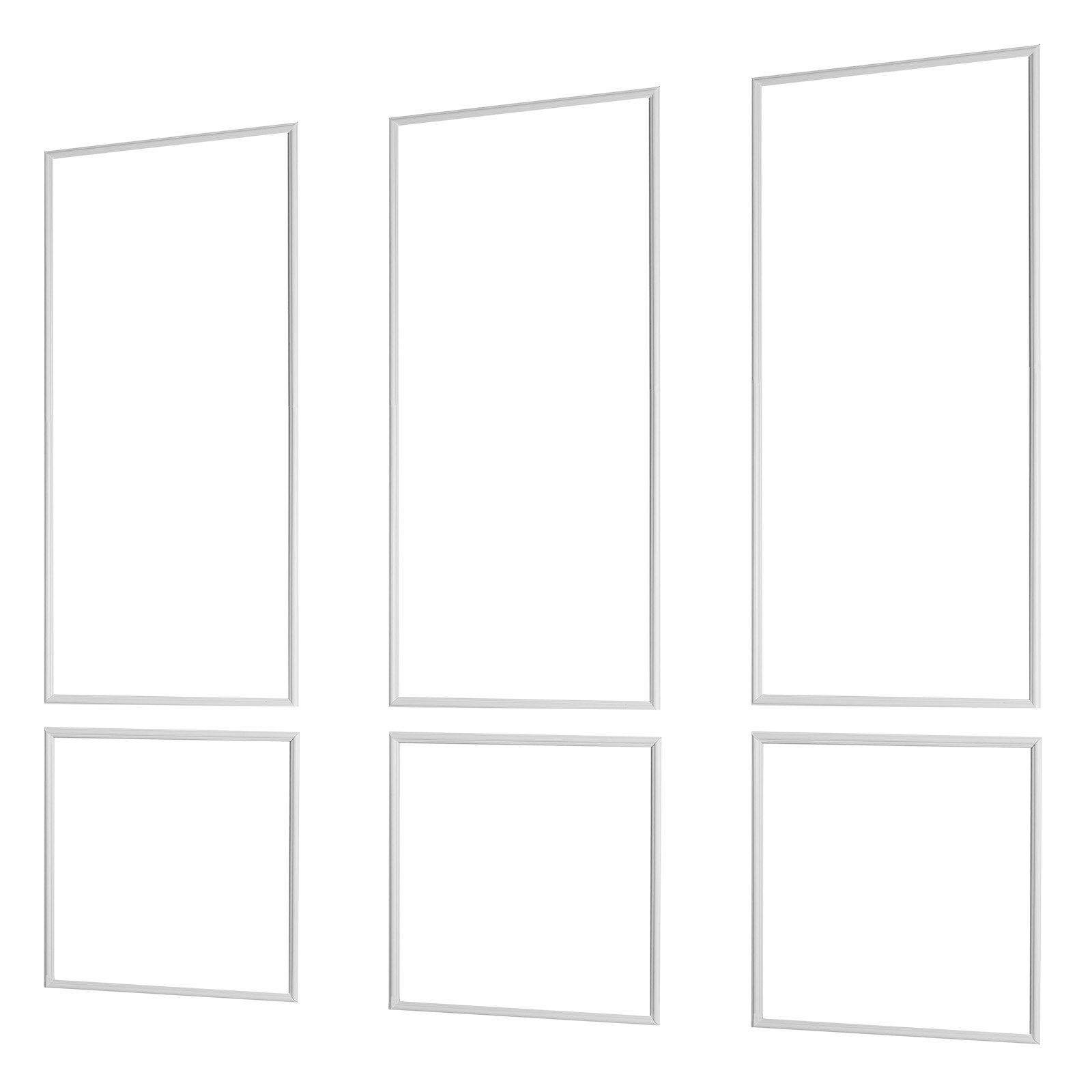 Wainscoting Panels Kit 3 Pack, Polystyrene, White 1 Wainscoting Panels Kit 3 Pack, Polystyrene, White