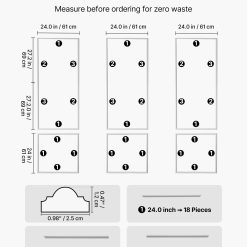 Alternative view of Wainscoting Panels Kit 3 Pack, Polystyrene, White