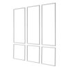 Wall Molding Wainscoting Panels Kit 3 Pack Lightweight Paintable White