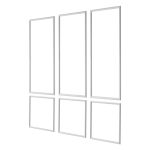 Wall Molding Wainscoting Panels Kit 3 Pack Lightweight Paintable White