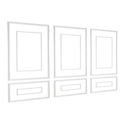 Wainscoting Panels Kit 3 Pack, Dual-Line Polystyrene