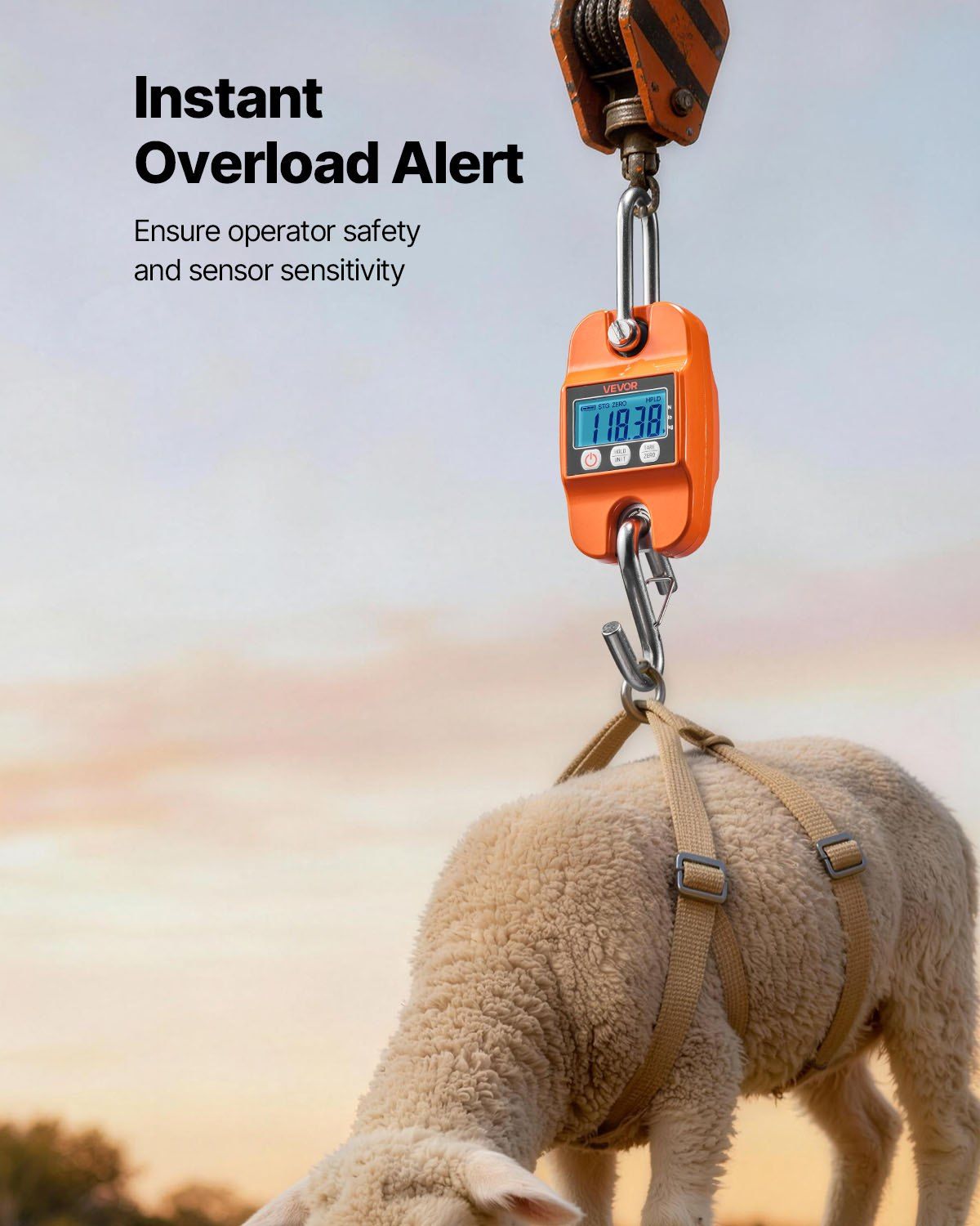 Digital Crane Scale 400 kg Handheld Hanging 5 Digital Crane Scale 400 kg Handheld Hanging - Image 5