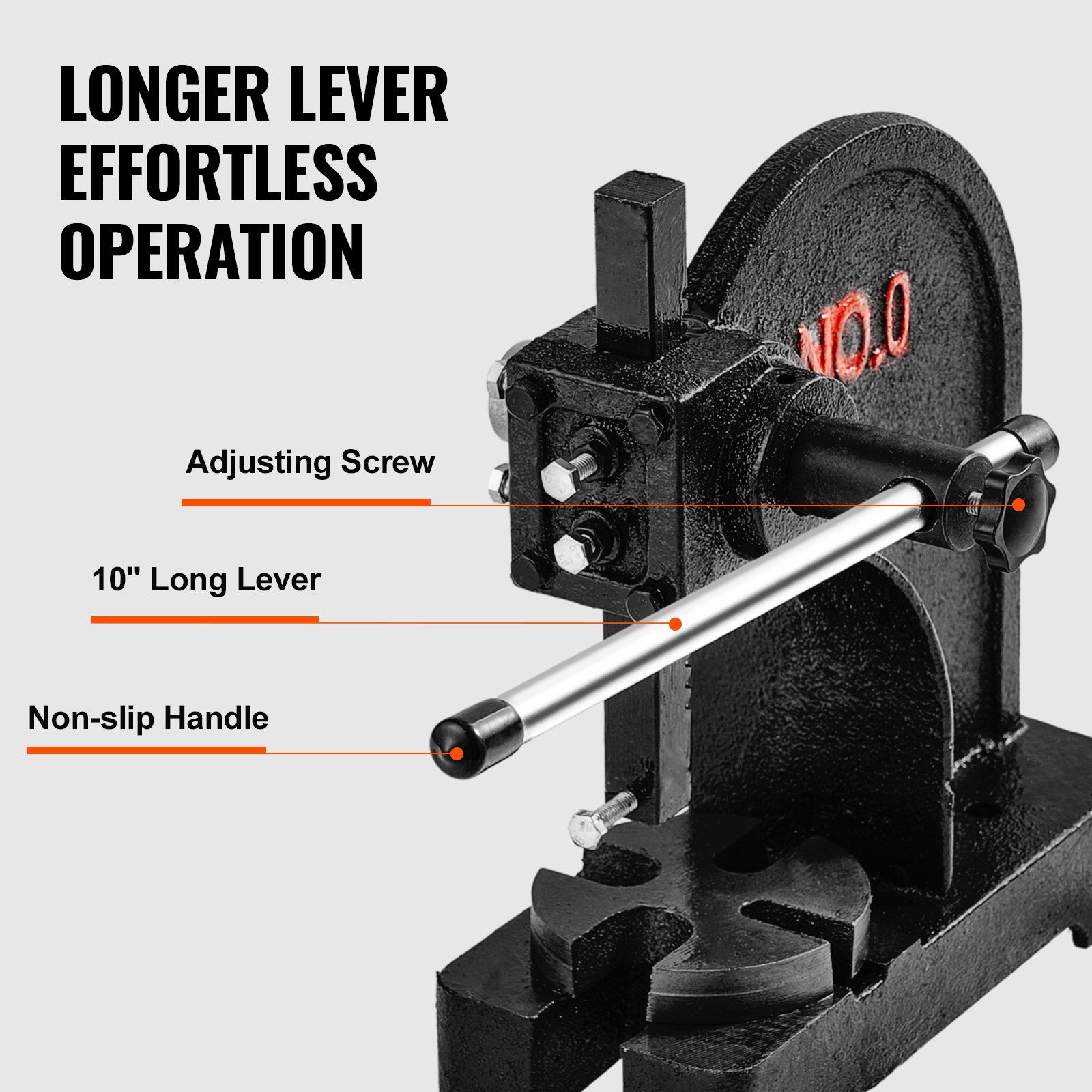 Manual Arbor Press, 0.5 Ton, Cast Iron 4 Manual Arbor Press, 0.5 Ton, Cast Iron - Image 4