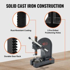 Manual Arbor Press, 0.5 Ton, Cast Iron 16 V952 SDKYLJGG05T0AP25JV0 05