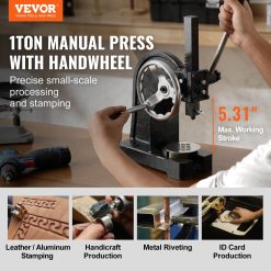 Alternative view of Manual Arbor Press 1 Ton with Handwheel