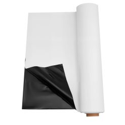 14 Mil Plastic Sheeting Heavy Duty 10' x 100', Thick Plastic Sheeting Roll, Plastic Drop Cloth Painters Tarp Covering for Crawl Space Vapor Barrier, Black and White Double-Sided, Multi-Purpose