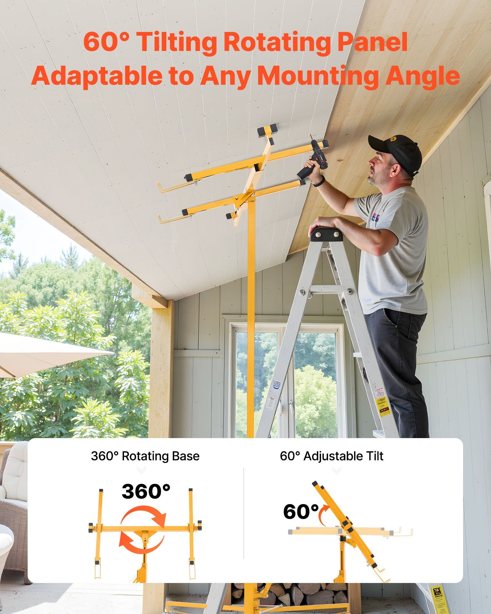 Drywall lift 3353mm telescoping with lockable wheels 4 Drywall lift 3353mm telescoping with lockable wheels - Image 4