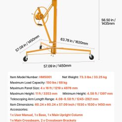 Drywall lift 3353mm telescoping with lockable wheels 17 V952 SPSJJHS95FT1QDU00001V0 06