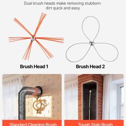 Alternative view of Chimney Brush Kit 9m Extendable with Dual Heads
