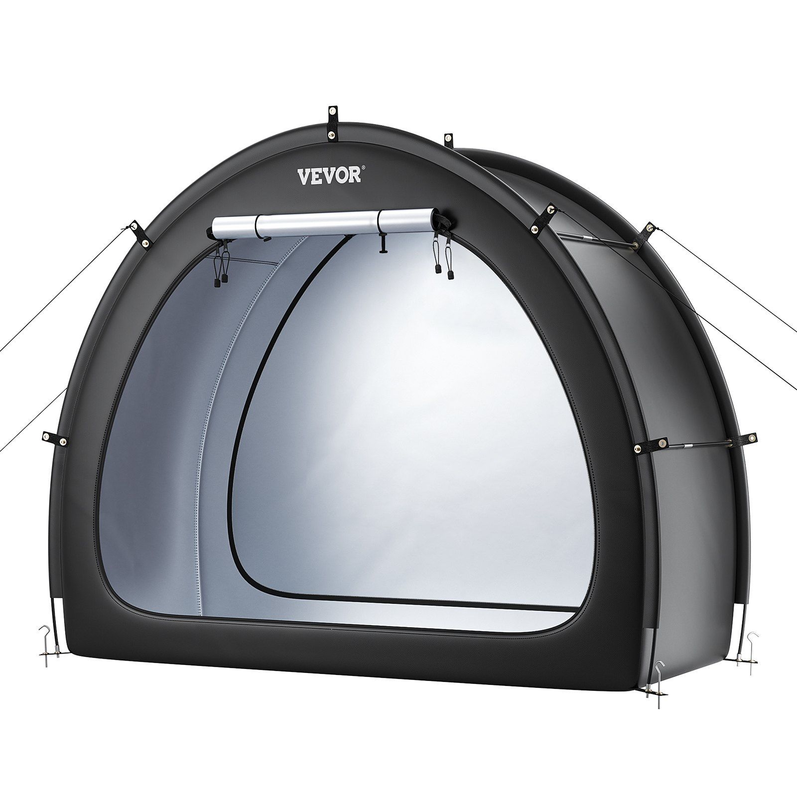 Bike Storage Tent, 1 to 2 Bikes, Outdoor Spacious Bike Storage Tent with Ventilated Window, Waterproof Fan-Shaped Bike Tent with High Strength Fiberglass & Dual Zippers, Fit for Bicycle 10 Bike Storage Tent, 1 to 2 Bikes, Outdoor Spacious Bike Storage Tent with Ventilated Window, Waterproof Fan-Shaped Bike Tent with High Strength Fiberglass & Dual Zippers, Fit for Bicycle - Image 10