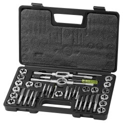Tap and Die Set 40-Piece Metric M3 to M12 with Storage Case