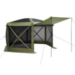 Pop-up gazebo screen tent 3x3 m 6-sided camping