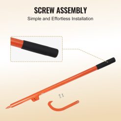 Log Peavey, 46.5 in, Metal Handle Log Lifter, Heavy Duty Log Roller with Max 19 in Opening, Rust-Resistant Log Jack Cant Hook, Felling Log Roller Tool for Rolling, Raising, Turning Logs 16 V952 YMQJDJTLOGPEK16G3V0 05