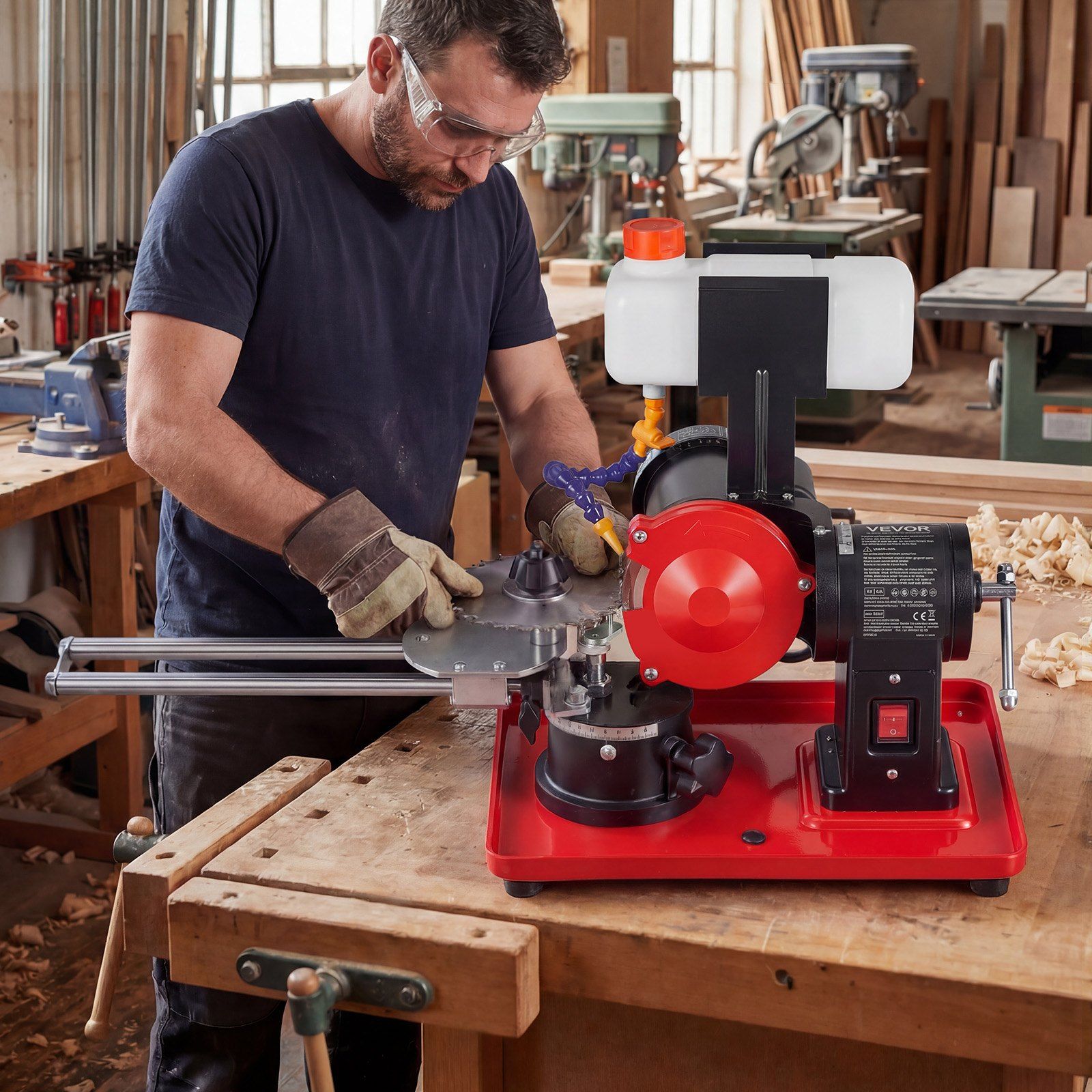 Circular Saw Blade Sharpener 370W with Water Tank 125mm Wheel 8 Circular Saw Blade Sharpener 370W with Water Tank 125mm Wheel - Image 8