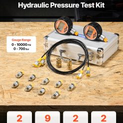 Alternative view of Hydraulic pressure test kit 700 bar with dual gauges and 9 couplings