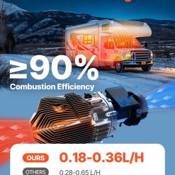 Alternative view of Diesel Air Heater, 8 kW DC12-24V, Fast Heating Diesel Parking Heater with Remote Control and Square Color Digital Display, Low Noise, Voice Announcement, for RV, Truck, Camper, Boat and Trailer