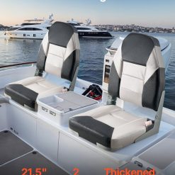 Alternative view of Folding Boat Seat with High Backrest and Thickened Cushion
