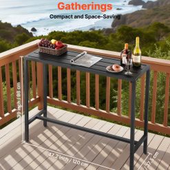 Alternative view of Outdoor bar table, 120 x 37.5 cm, waterproof top