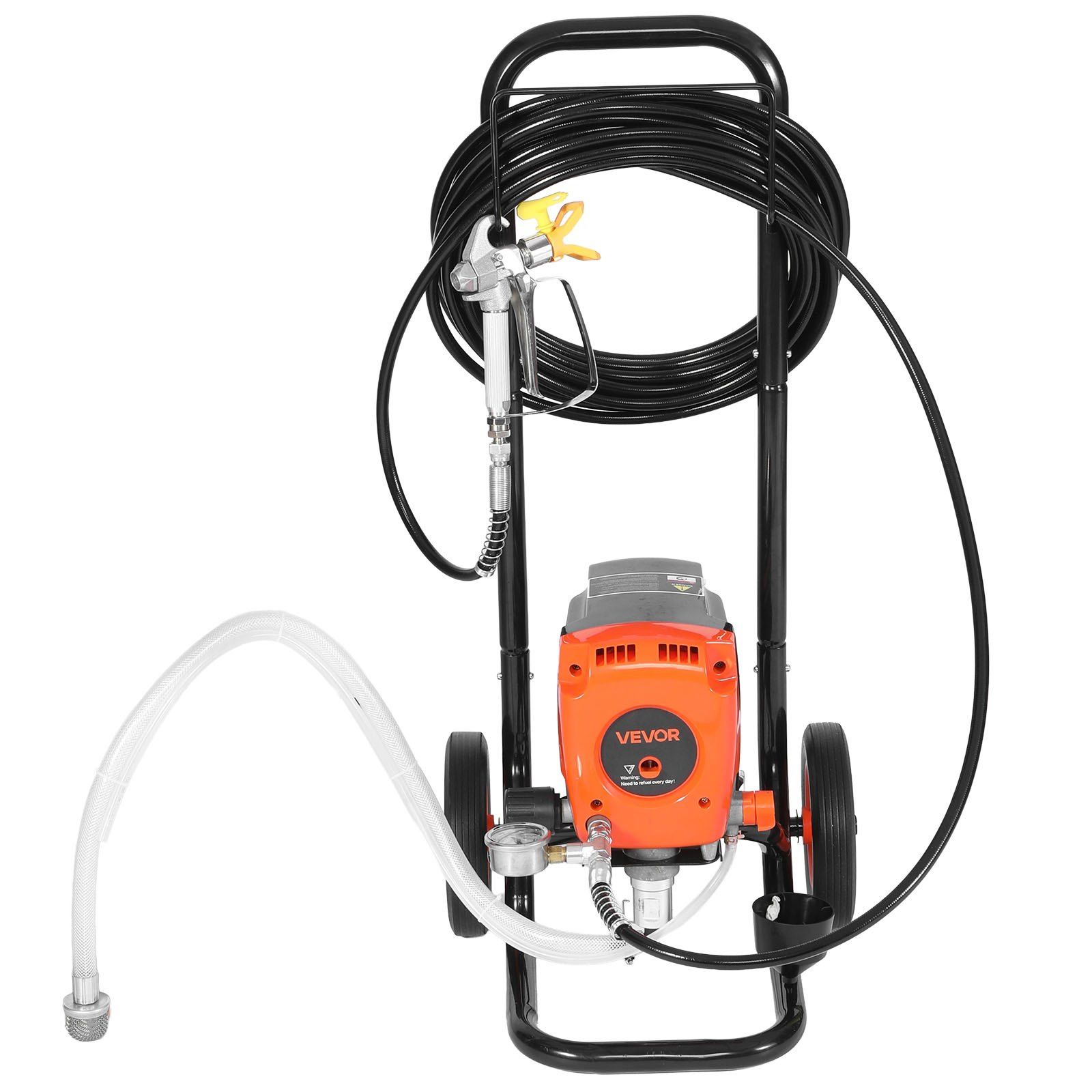 Stand Airless Paint Sprayer, 950W, 3300PSI High Pressure Airless Sprayer with Cart, Cleaning Brush, Hose, Extension Rod, Nozzles, Electric Spray Paint Machine for Interior or Exterior of House 11 Stand Airless Paint Sprayer, 950W, 3300PSI High Pressure Airless Sprayer with Cart, Cleaning Brush, Hose, Extension Rod, Nozzles, Electric Spray Paint Machine for Interior or Exterior of House - Image 11