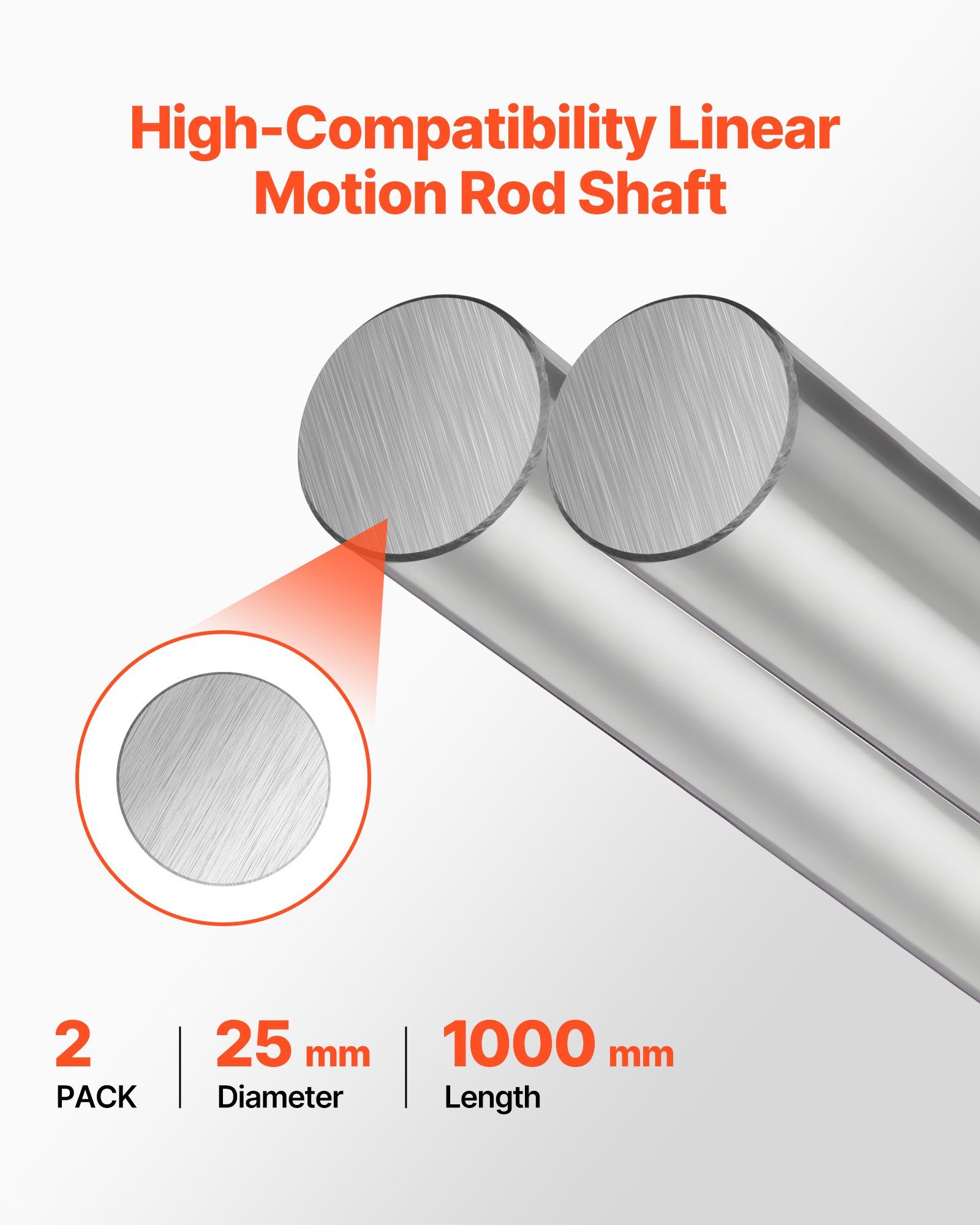 Linear Motion Rod SFC25 25 mm x 1000 mm, Pair 2 Linear Motion Rod SFC25 25 mm x 1000 mm, Pair - Image 2