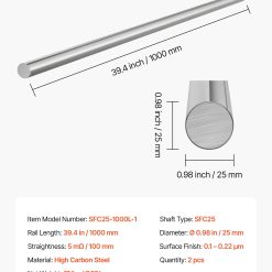 Linear Motion Rod SFC25 25 mm x 1000 mm, Pair 17 V952 ZXDGSFCGZ25M02BI8001V0 06