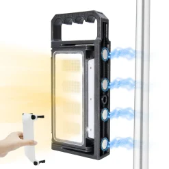 Magnetic LED Work Light 8000mAh Rechargeable 1700 Lumens 320 LED 360 Rotating Waterproof Type C with Digital Display Red Warning for Car Repair Job Site