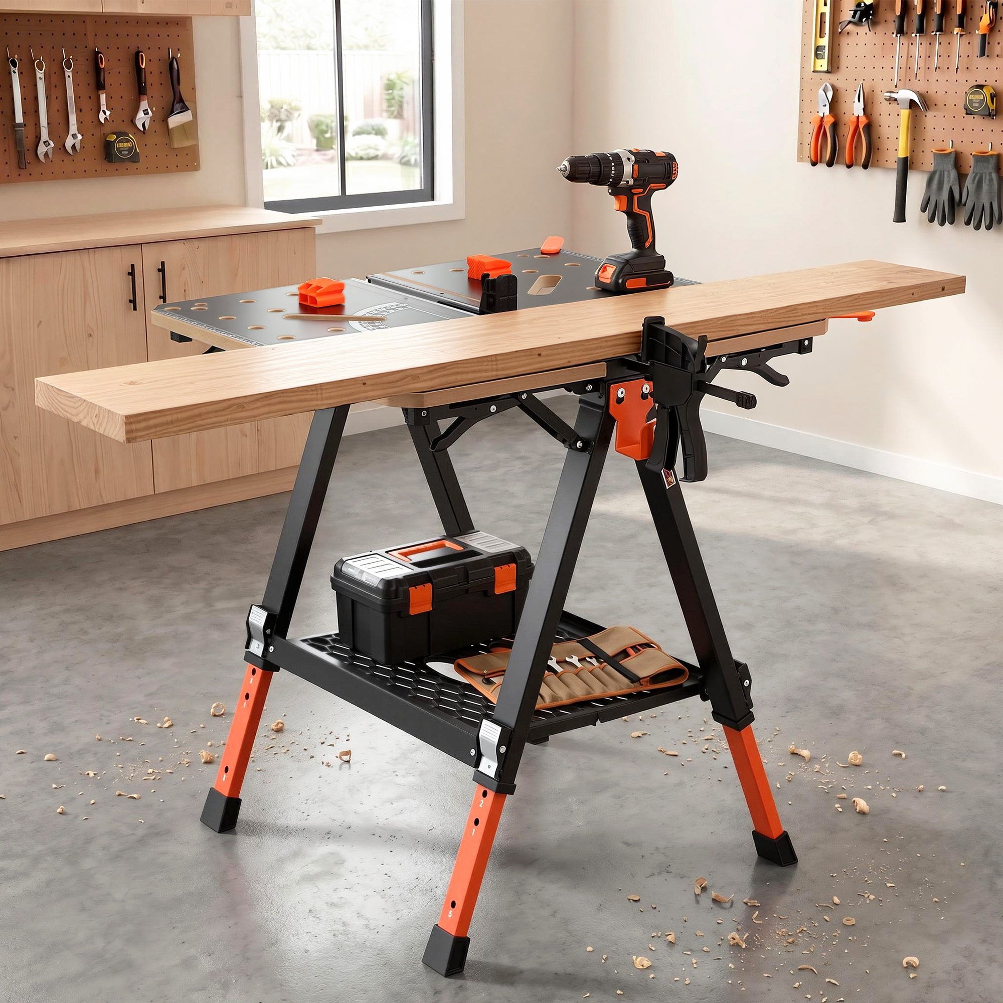Giantz Portable Folding Work Table 454kg 1 Giantz Portable Folding Work Table 454kg