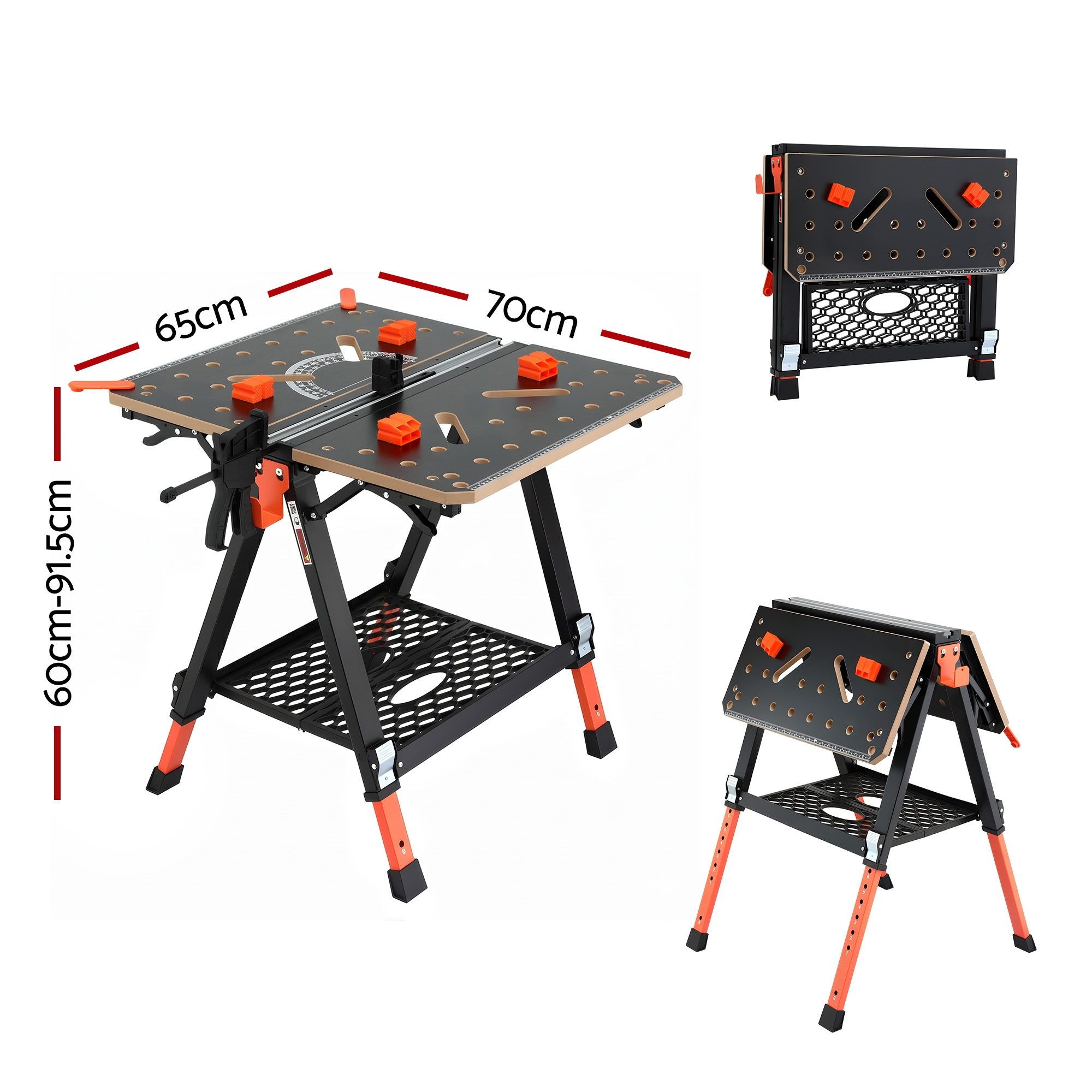 Giantz Portable Folding Work Table 454kg 3 Giantz Portable Folding Work Table 454kg - Image 3