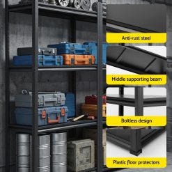 Giantz Garage Shelving 1.8X1.8m Warehouse Rack Storage Shelves Workshop Racks Steel 16 WR F 09040R 180BKX2 07 1
