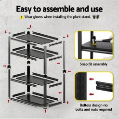Giantz Garage Shelving 1.8X1.8m Warehouse Rack Storage Shelves Workshop Racks Steel 17 WR F 09040R 180BKX2 08 1
