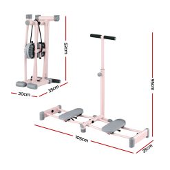 Alternative view of Everfit Foldable Ski Exercise Machine Leg Thigh Trainer Home Fitness Cardio Pink