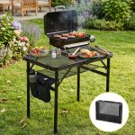 Camping BBQ Table 60x40cm Foldable Mesh Top 2.5kg
