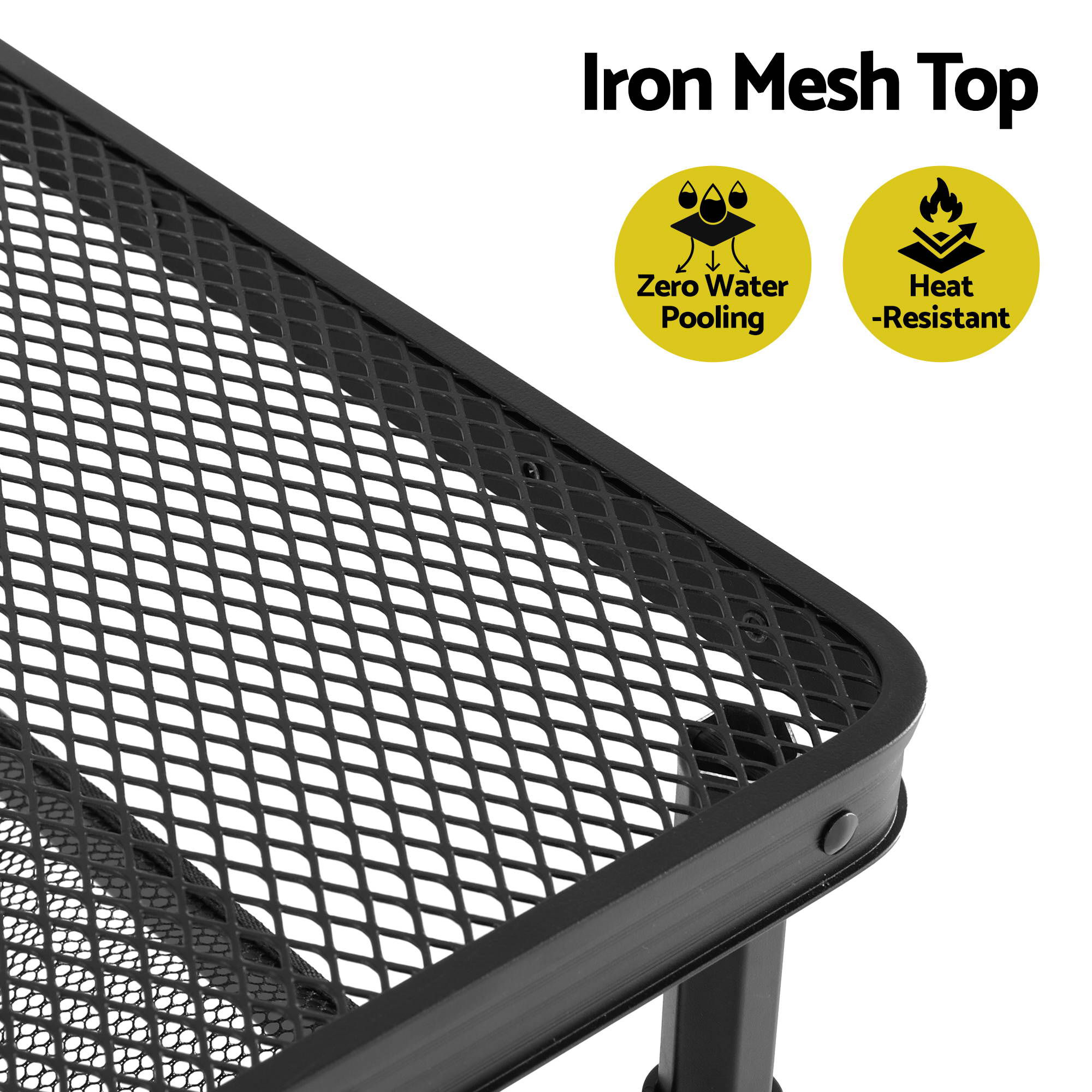 BBQ Camp Table 90x60cm Portable Foldable Mesh 7 BBQ Camp Table 90x60cm Portable Foldable Mesh - Image 7