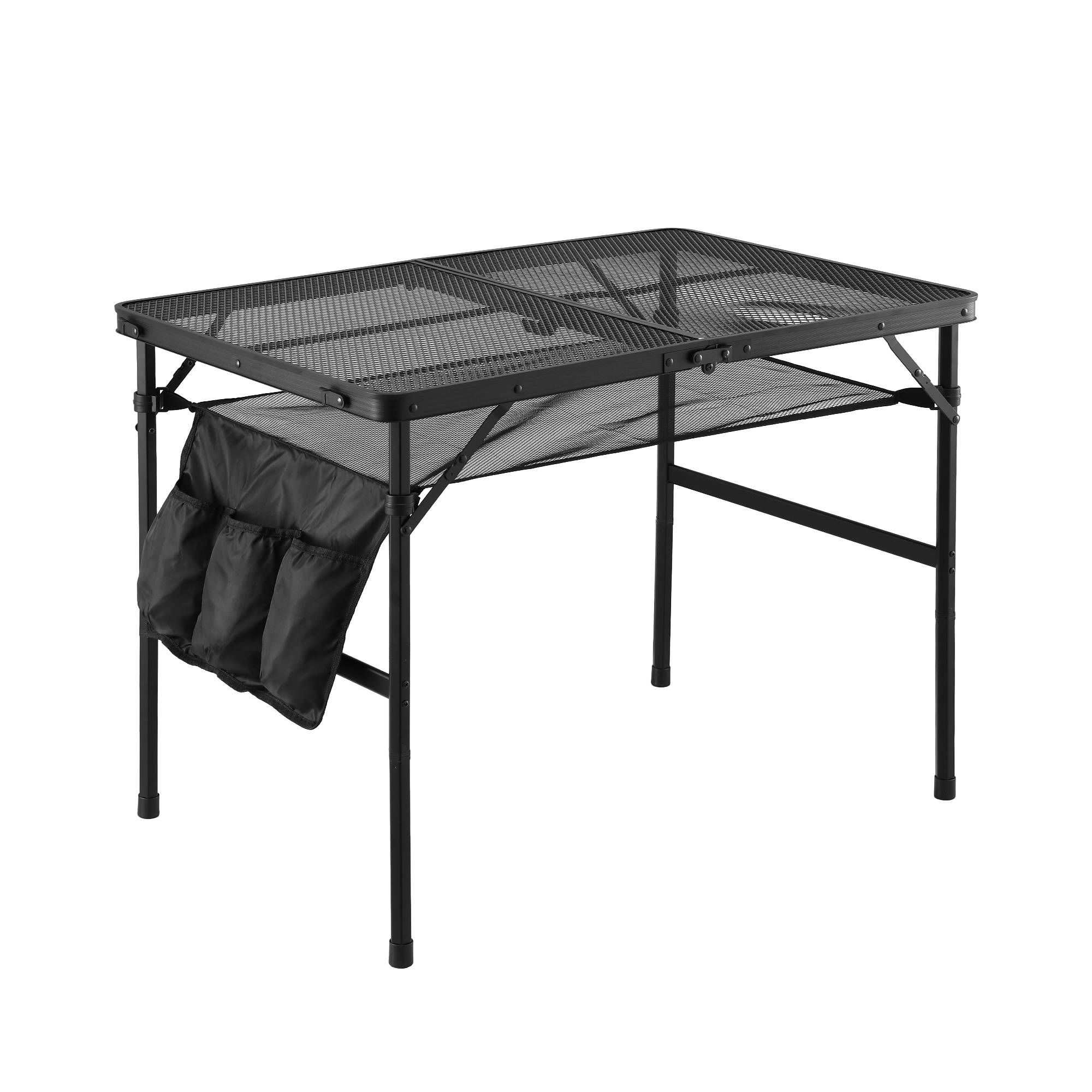 BBQ Camp Table 90x60cm Portable Foldable Mesh 9 BBQ Camp Table 90x60cm Portable Foldable Mesh - Image 9