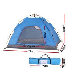 Alternative view of Weisshorn Camping Tent Instant Tent Pop up 2 Person Outdoor Hiking Tents Hiking Blue