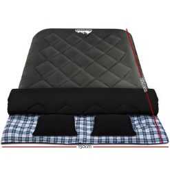 Alternative view of Weisshorn Sleeping Bag Double Pillow Thermal Camping Hiking Tent Grey -10&deg;C