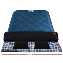 Bugout Australia - Outdoor, Camping, Auto and Survival gear 32 Alternative view of Weisshorn Sleeping Bag Double Pillow Thermal Camping Hiking Tent Blue -10°C