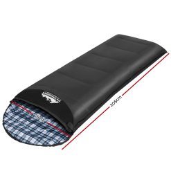 Alternative view of Weisshorn Sleeping Bag Single Thermal Camping Hiking Tent Grey 0&deg;C