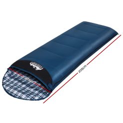 Alternative view of Weisshorn Sleeping Bag Single Thermal Camping Hiking Tent Blue 0&deg;C