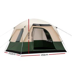 Alternative view of Weisshorn Family Camping Tent 4 Person Hiking Beach Tents Green