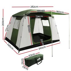 Alternative view of Weisshorn Family Camping Tent 6 Person Hiking Beach Tents Dome Shelter