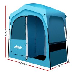 Alternative view of Weisshorn Double Camping Shower Toilet Tent Outdoor Fast Set Up Change Room
