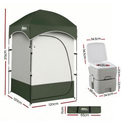 Alternative view of Weisshorn 20L Portable Camping Toilet Shower Tent Changing Room Outdoor Loo Set