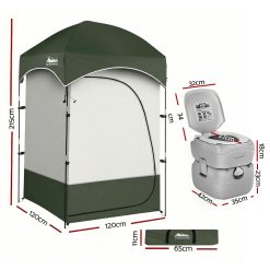 Alternative view of Weisshorn 22L Portable Camping Toilet Shower Tent Changing Room Outdoor Loo Set